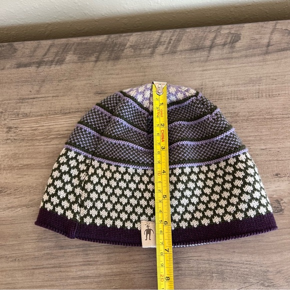 Smartwool Reversible Popcorn Cable Beanie Women’s OS 100% Merino Wool Purple - Picture 12 of 12